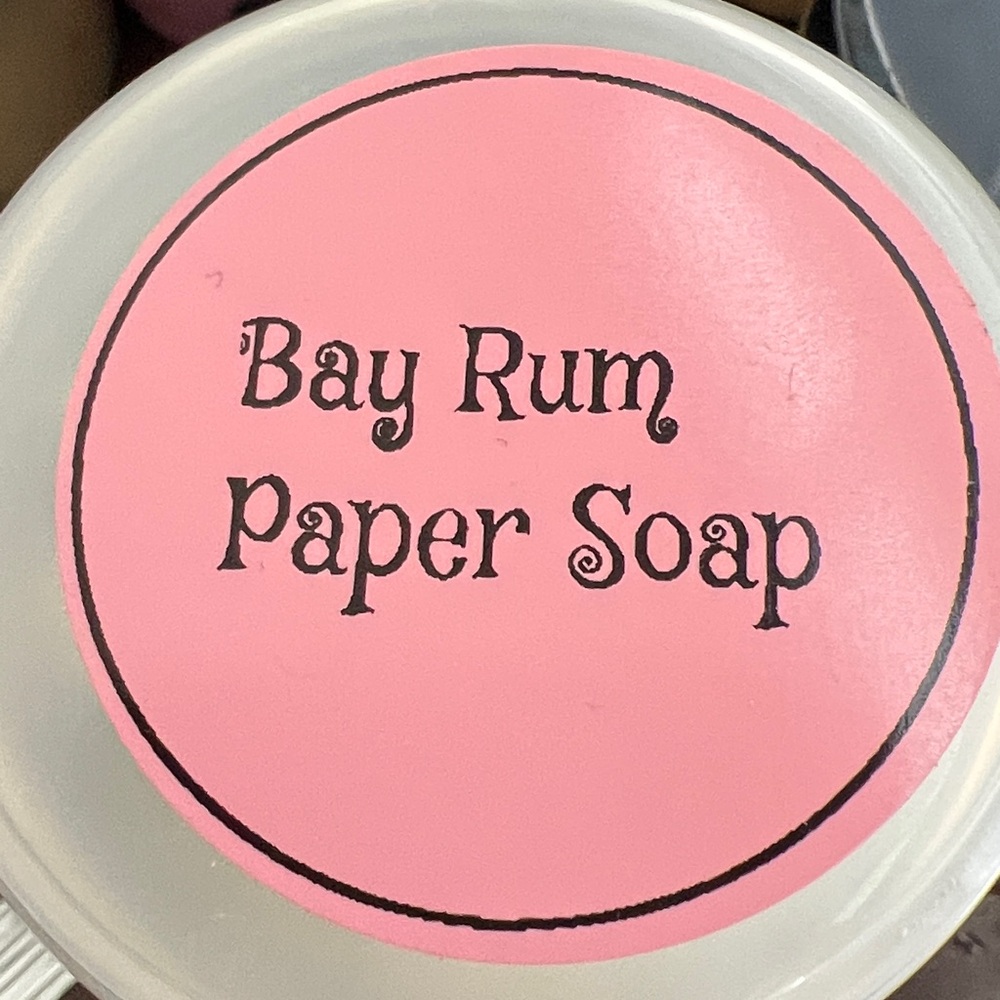 Bay Rum Paper Soap Handcrafted. On the go soap! Take me everywhere! - Picture 4 of 4